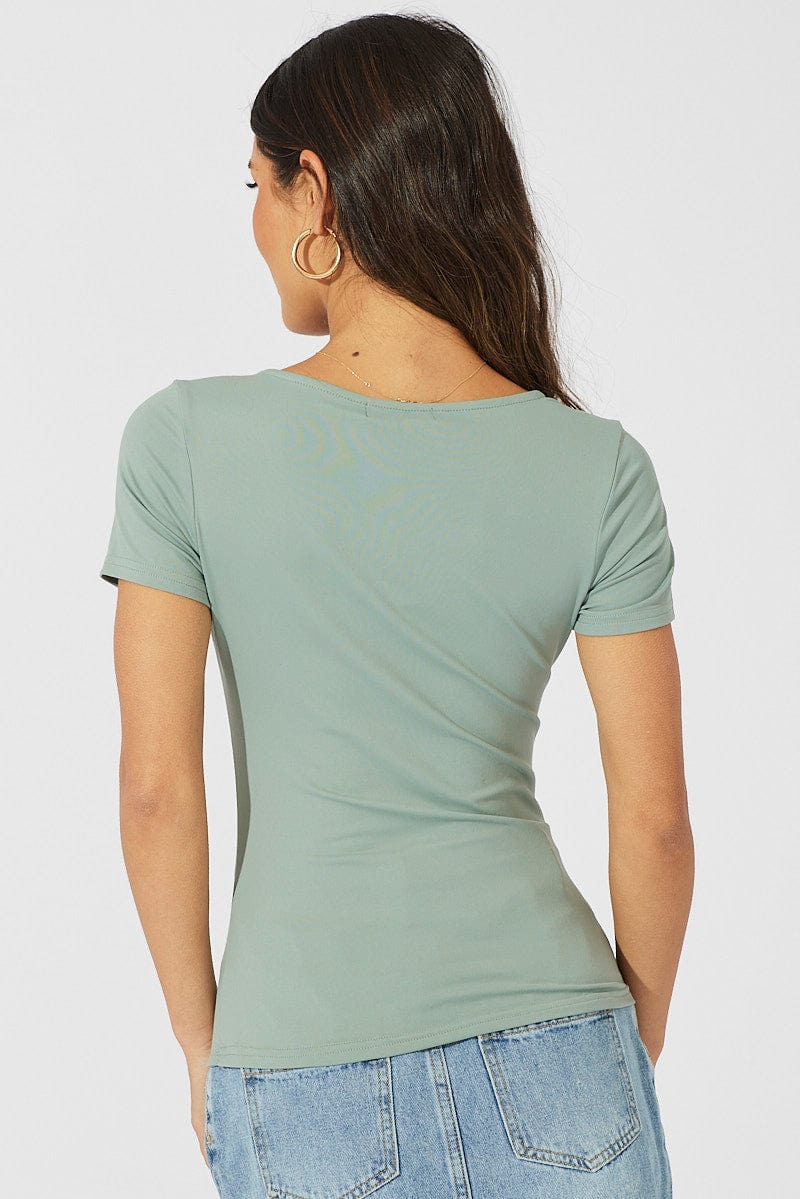 Green Supersoft Top Short Sleeve