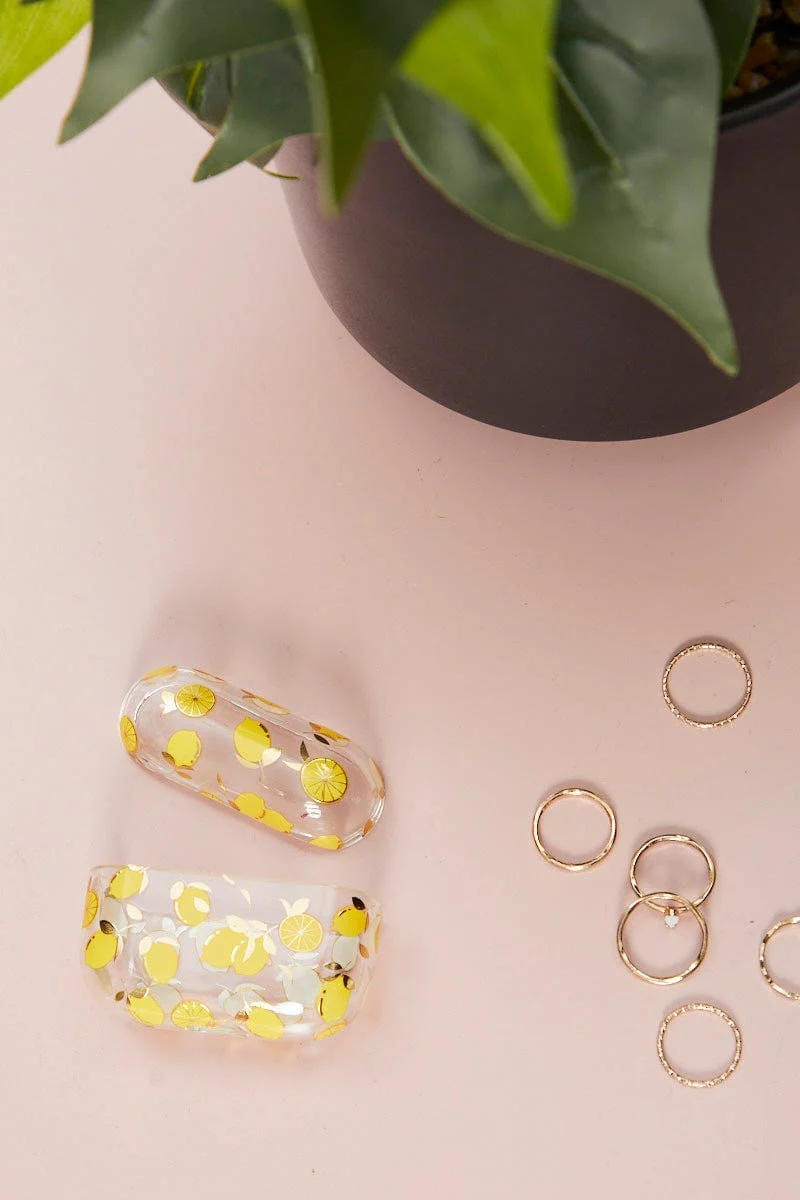 Print Cute Lemon Print Air-Pod Case
