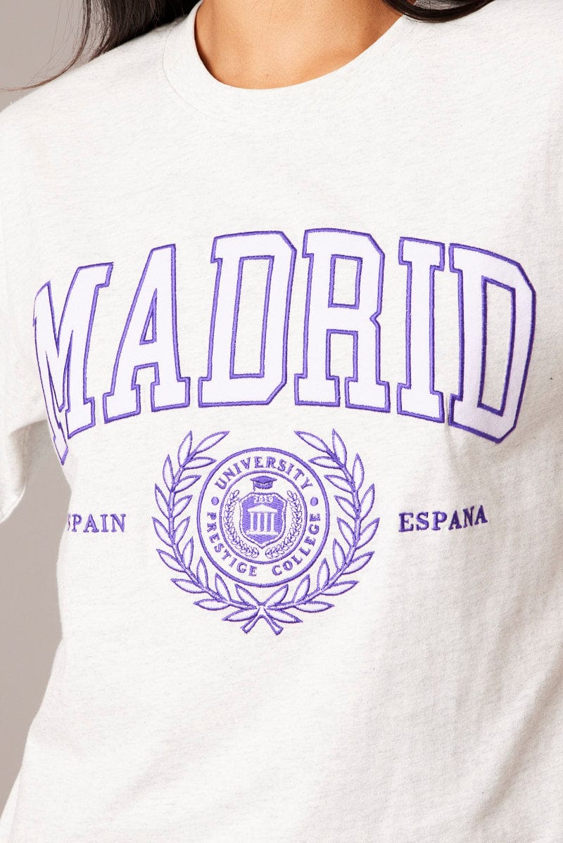 Grey Graphic Tee Short Sleeve