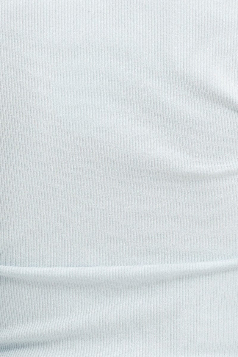 Blue Crop Top Long Sleeve