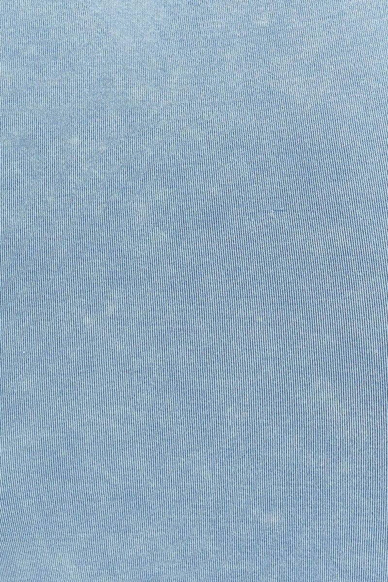 Blue Tank Top Crew Neck Washed Seamless