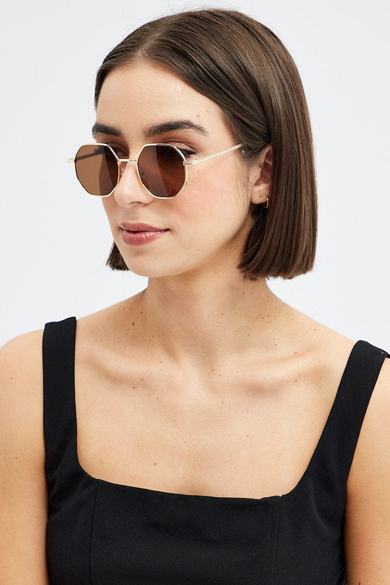 Brown Fashion Sunglasses