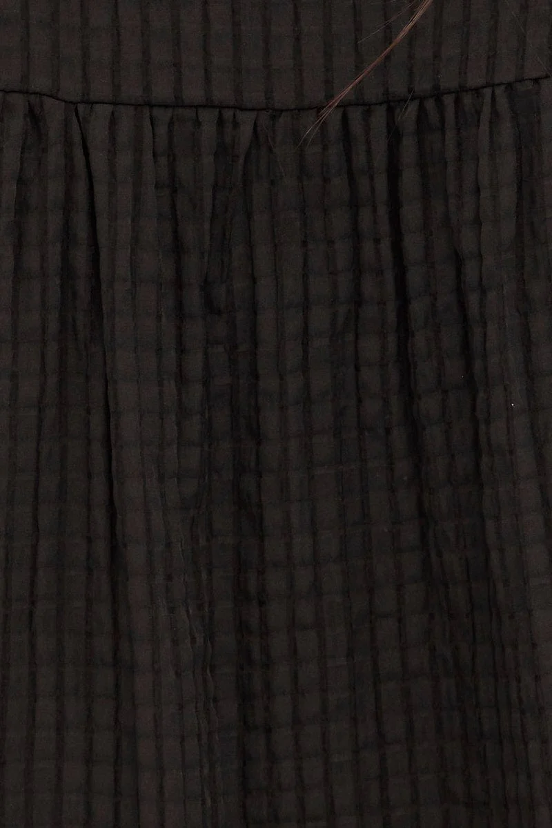 Black Ruffle Sleeve Top