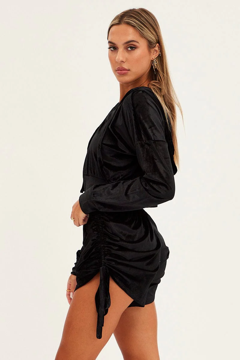 Black Velvet Shorts