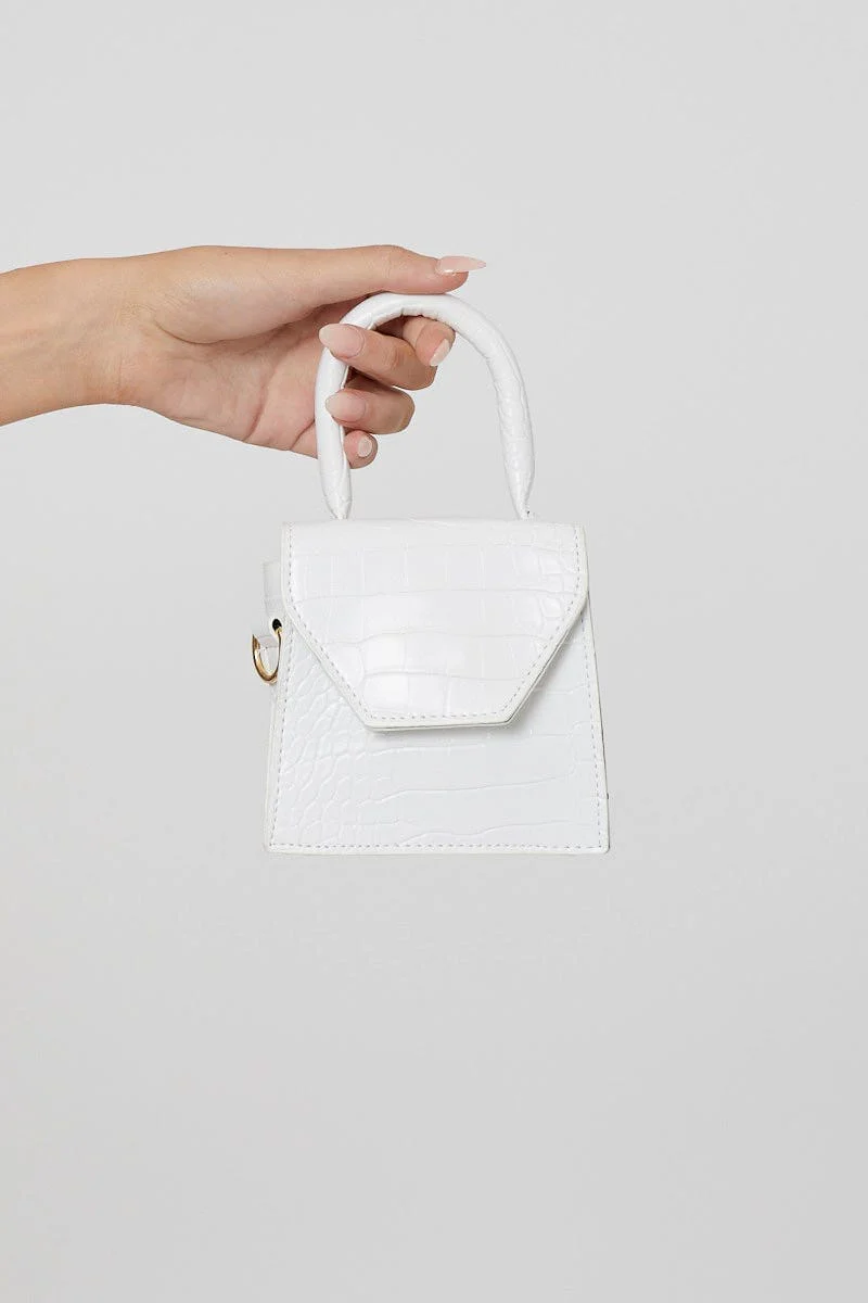 Purple Mini Bag With Pearl Strap