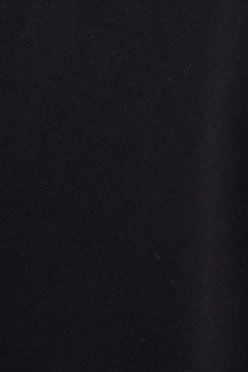 Black Wide Leg Track Pants High Rise