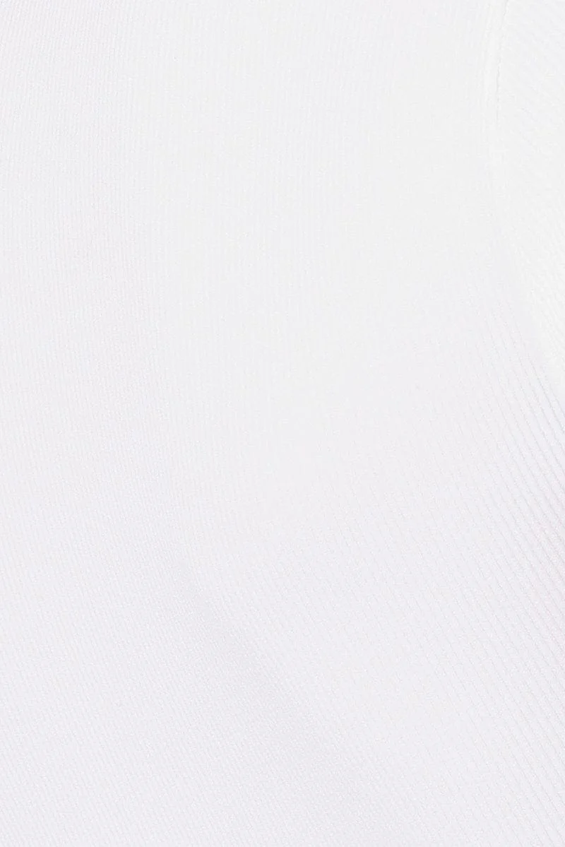 White Seamless Top Short Sleeve