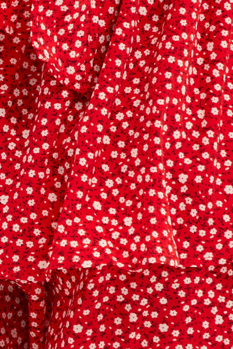 Red Geo Sleeveless Mini Dress