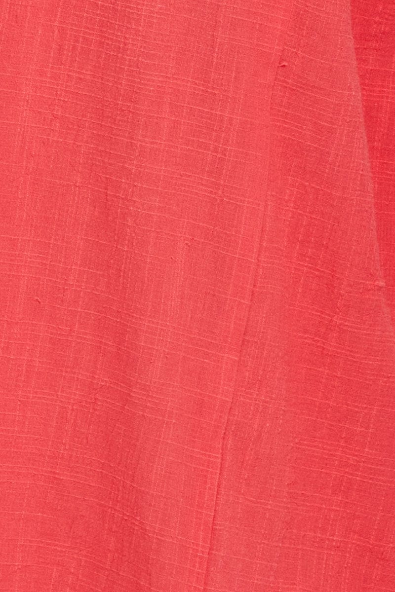 Pink Wide Leg Pants Elastic Waist