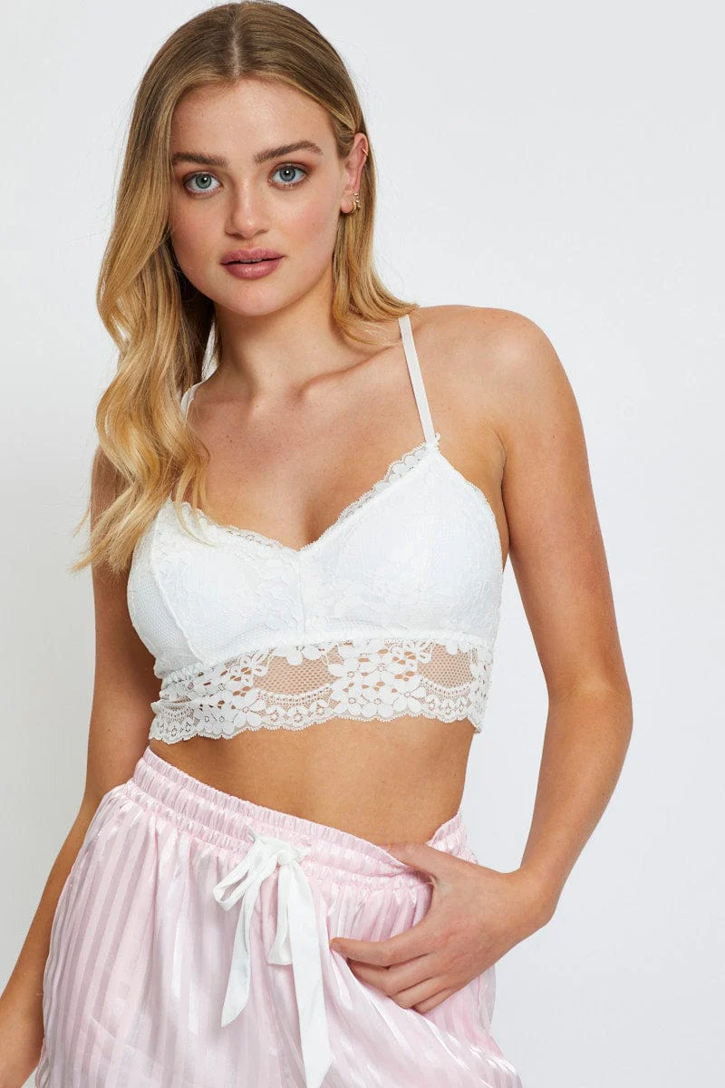 White Bralette Top