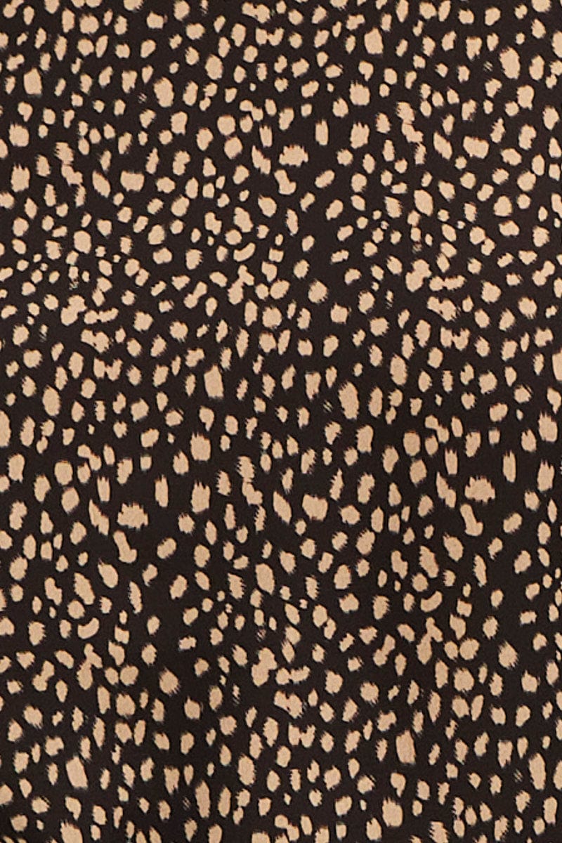 Black Three-Quarter Sleeve Work Wear Top