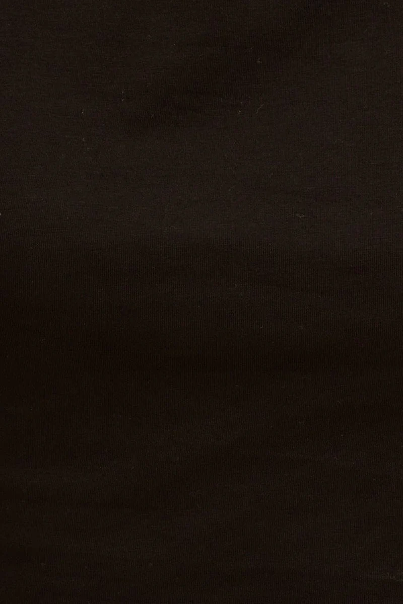 Black Essential Cotton Stretch Crop Tank