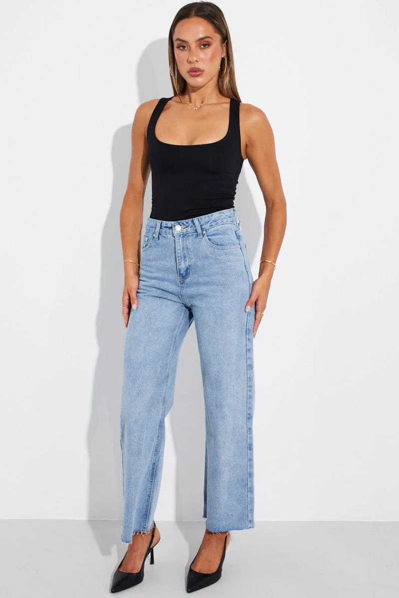 Black Tank Top Scoop Neck Seamless
