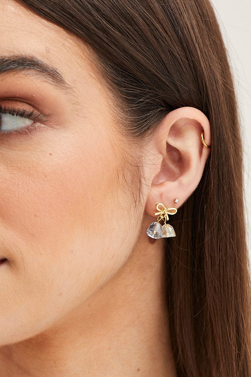 Multi Bell Stud Earrings
