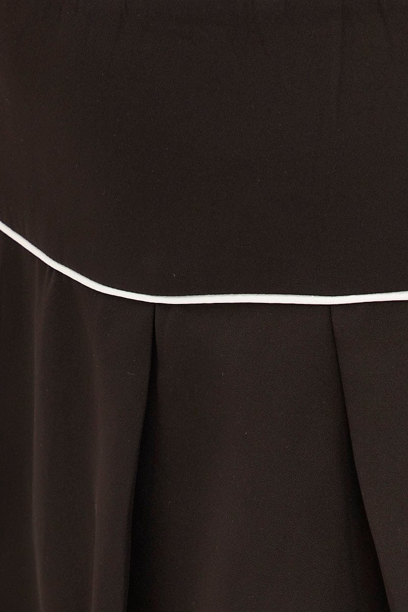 Black Pleated Tennis Mini Skort