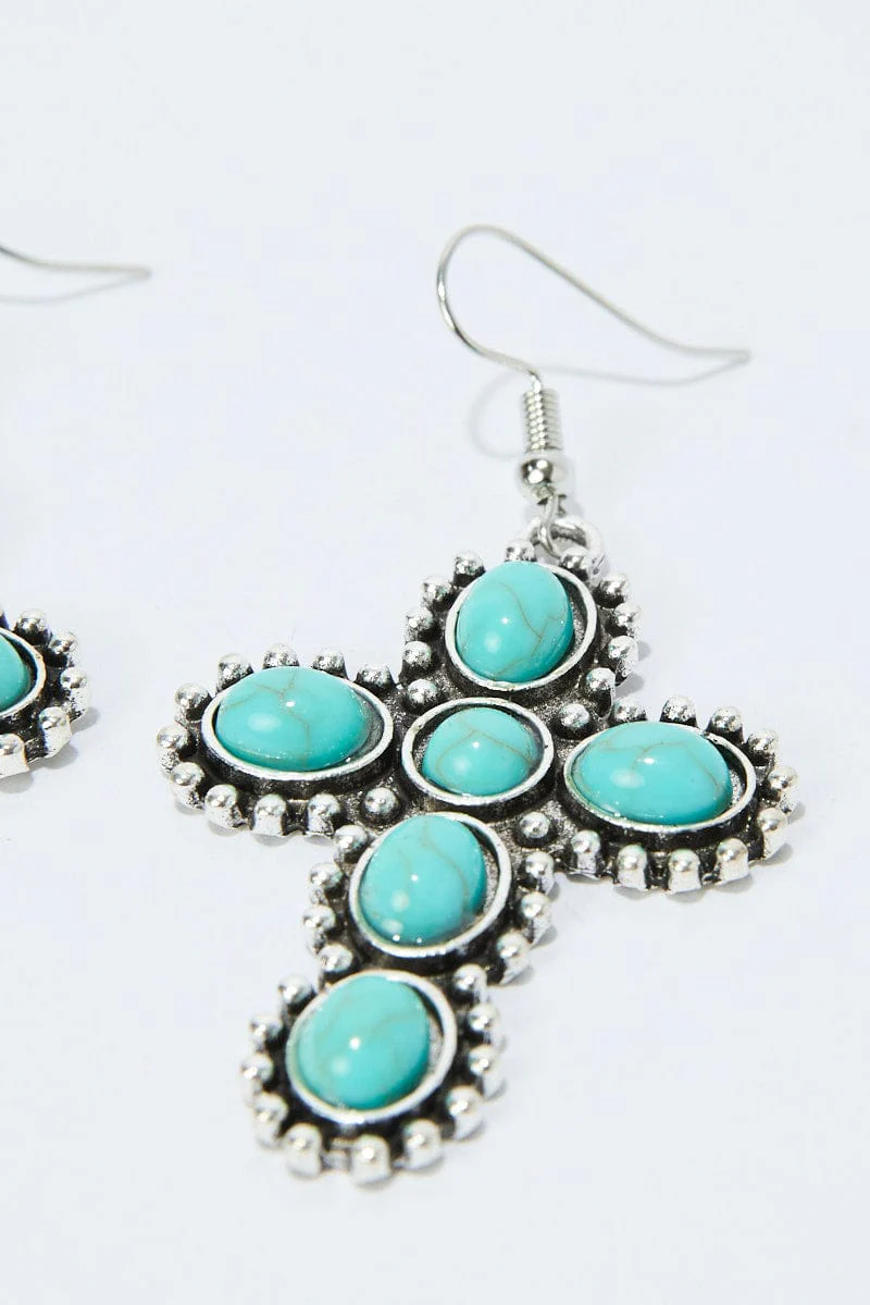 Silver Cross Earrings