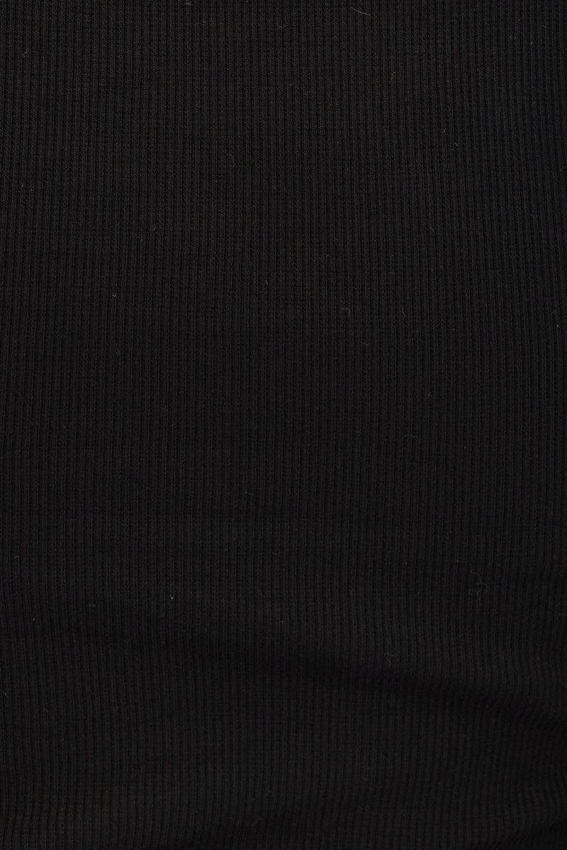 Black Tank Top Sleeveless Crew Neck