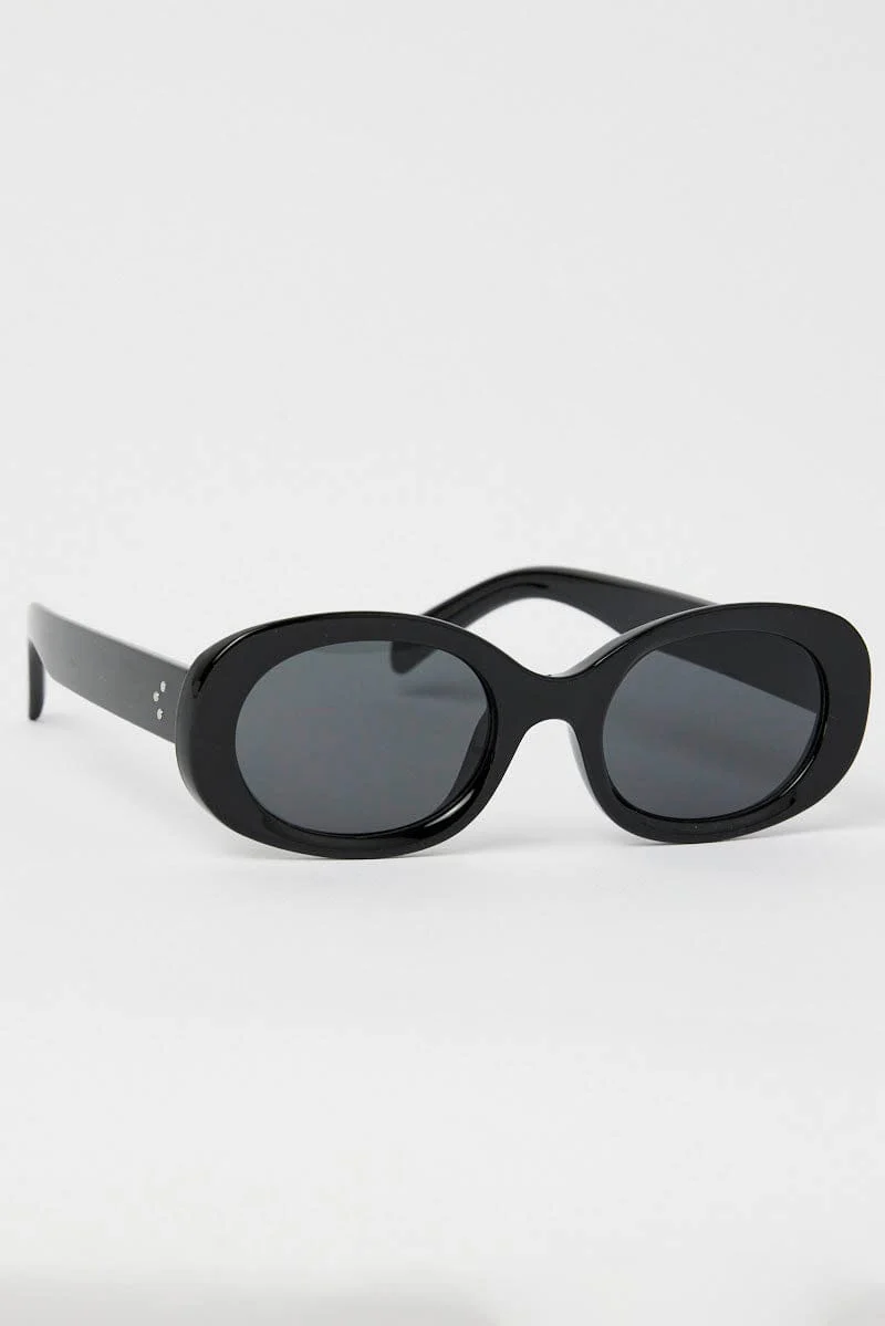 Black Oval Sunglasses