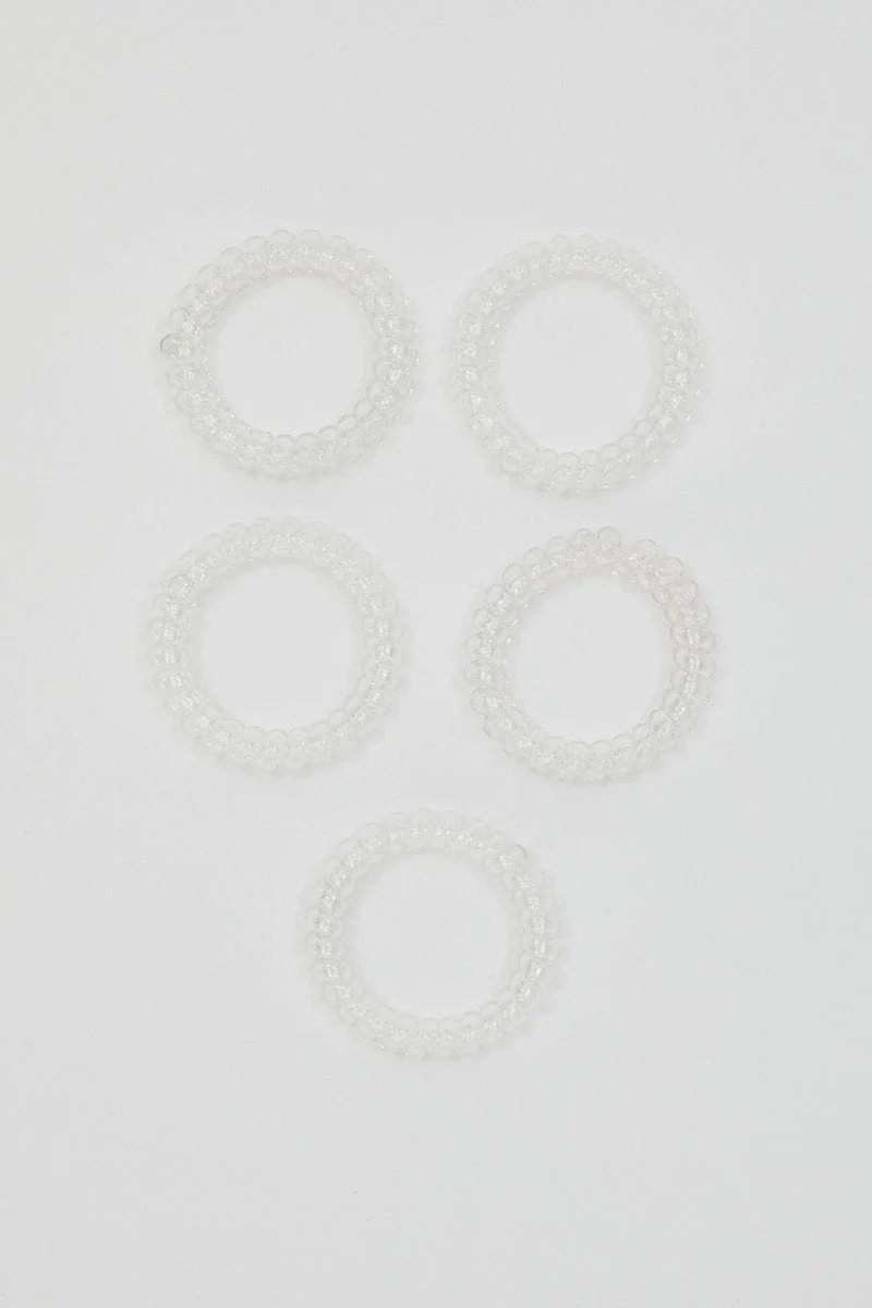 Metallic 5 Piece Twisted Invisible Hair Bobble Set