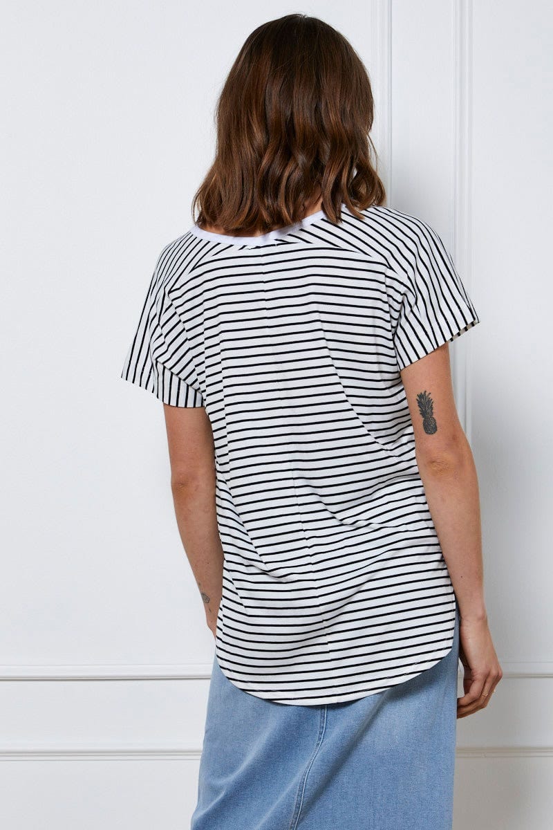Stripe T Shirt Short Sleeve