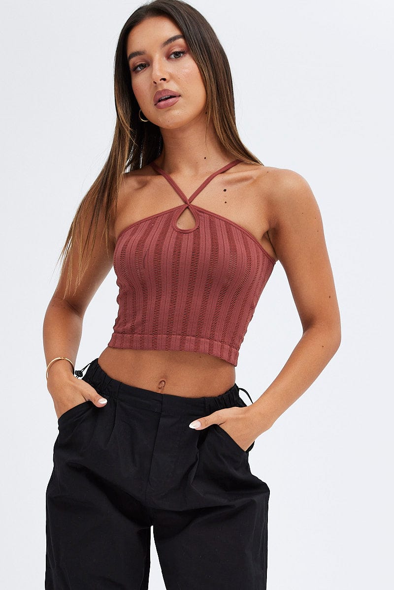 Red Singlet Top Seamless