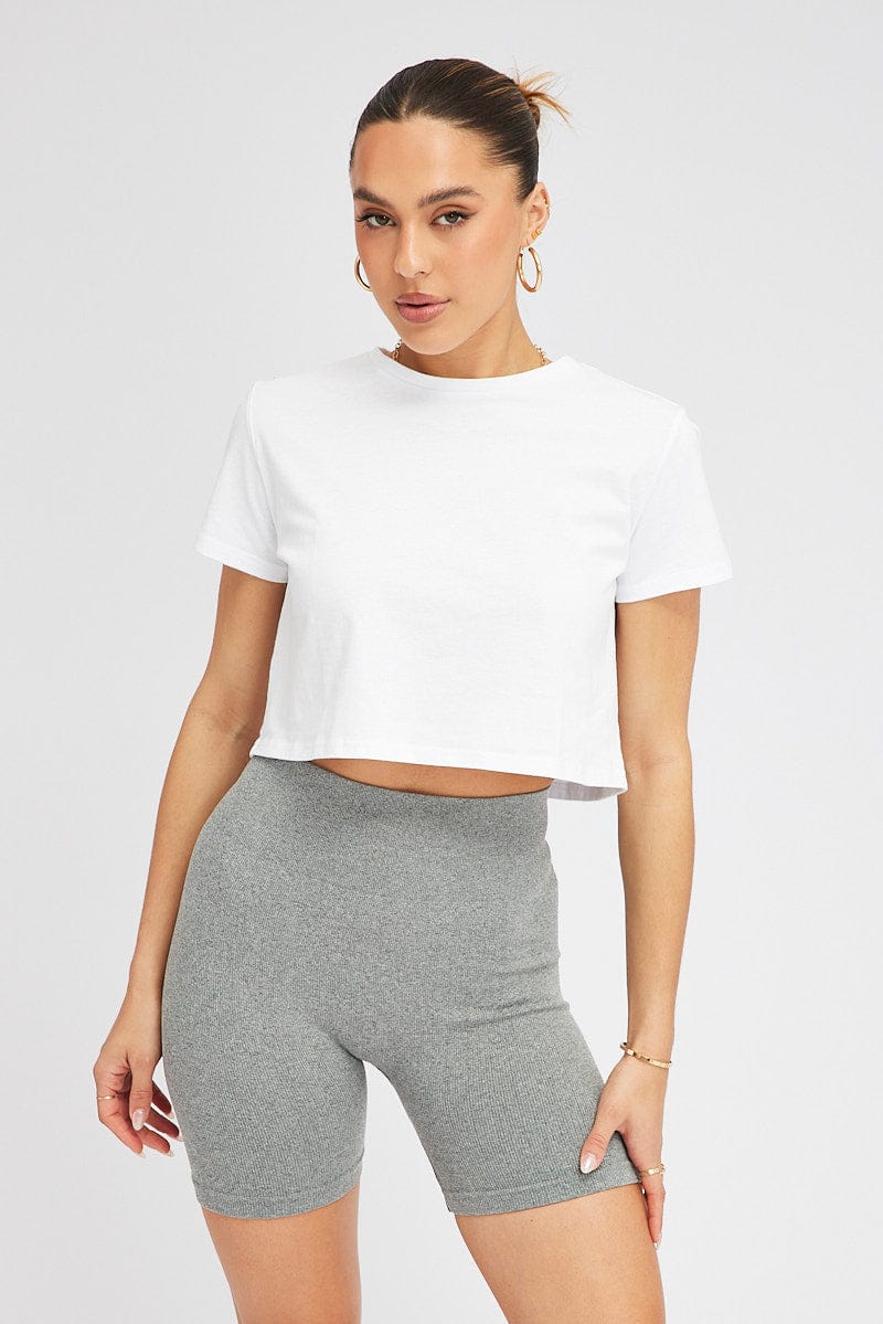 Grey Bike Shorts Seamless