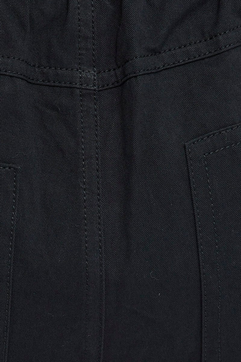 Black Cargo Pants Wide Leg