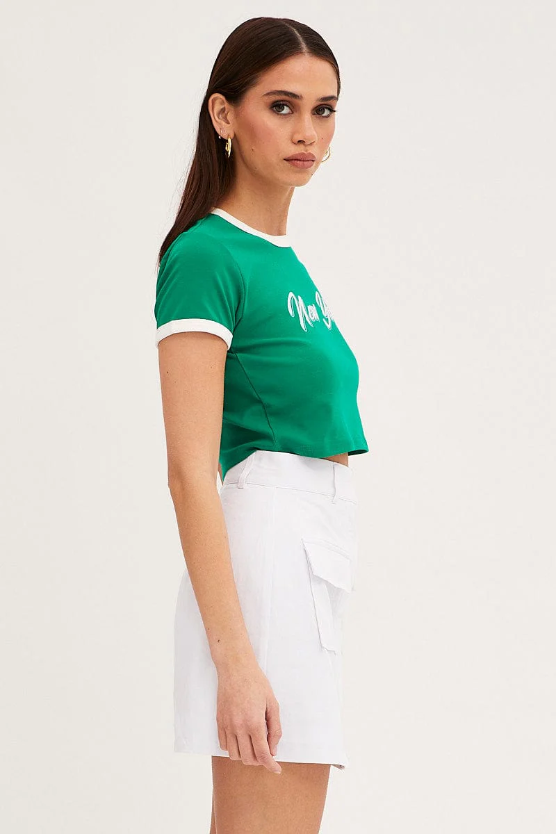 White Cargo Skirt Utility Mini