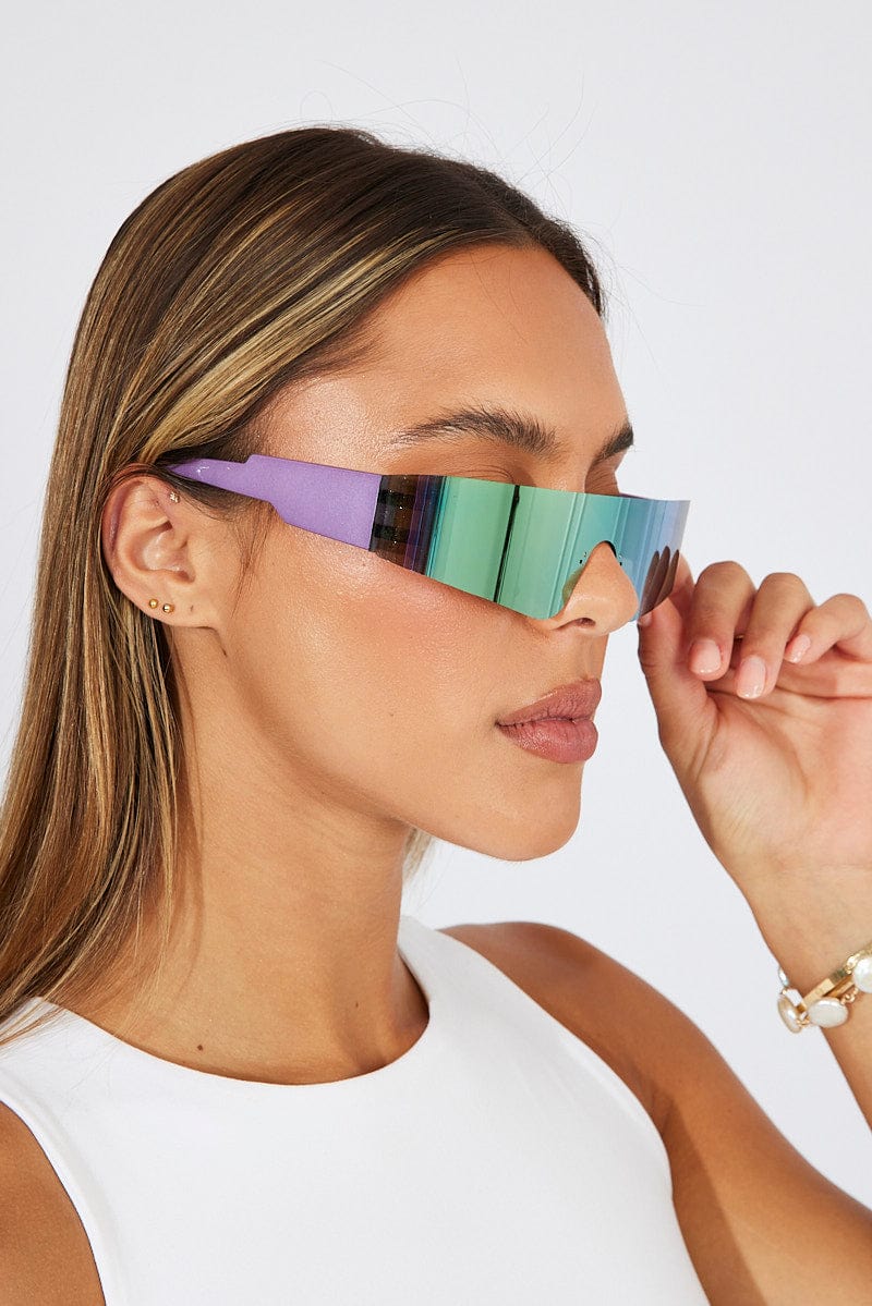 Pink Wrap Visor Sunglasses