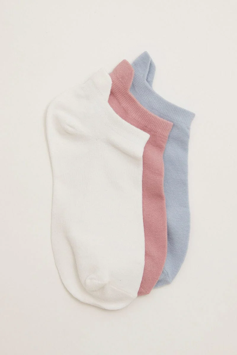 Multi Socks Low Cut 3 Pack