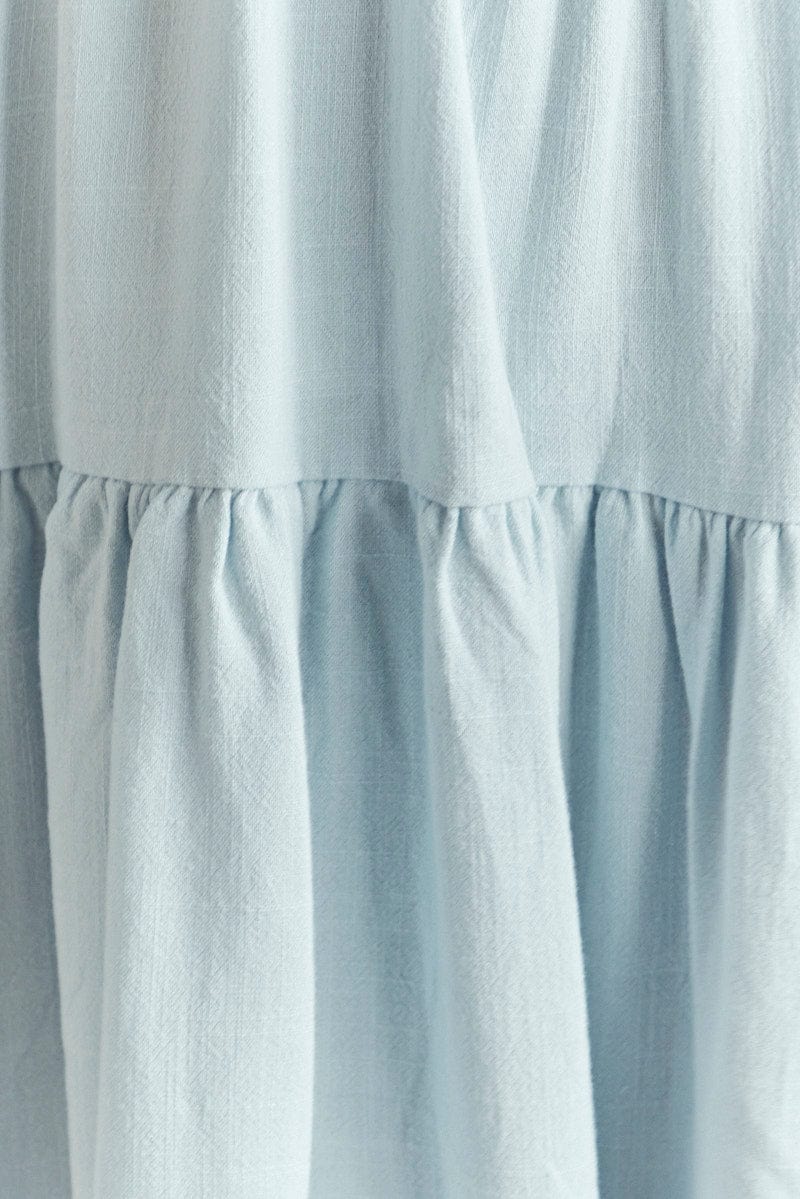 Blue A Line Dress Mini