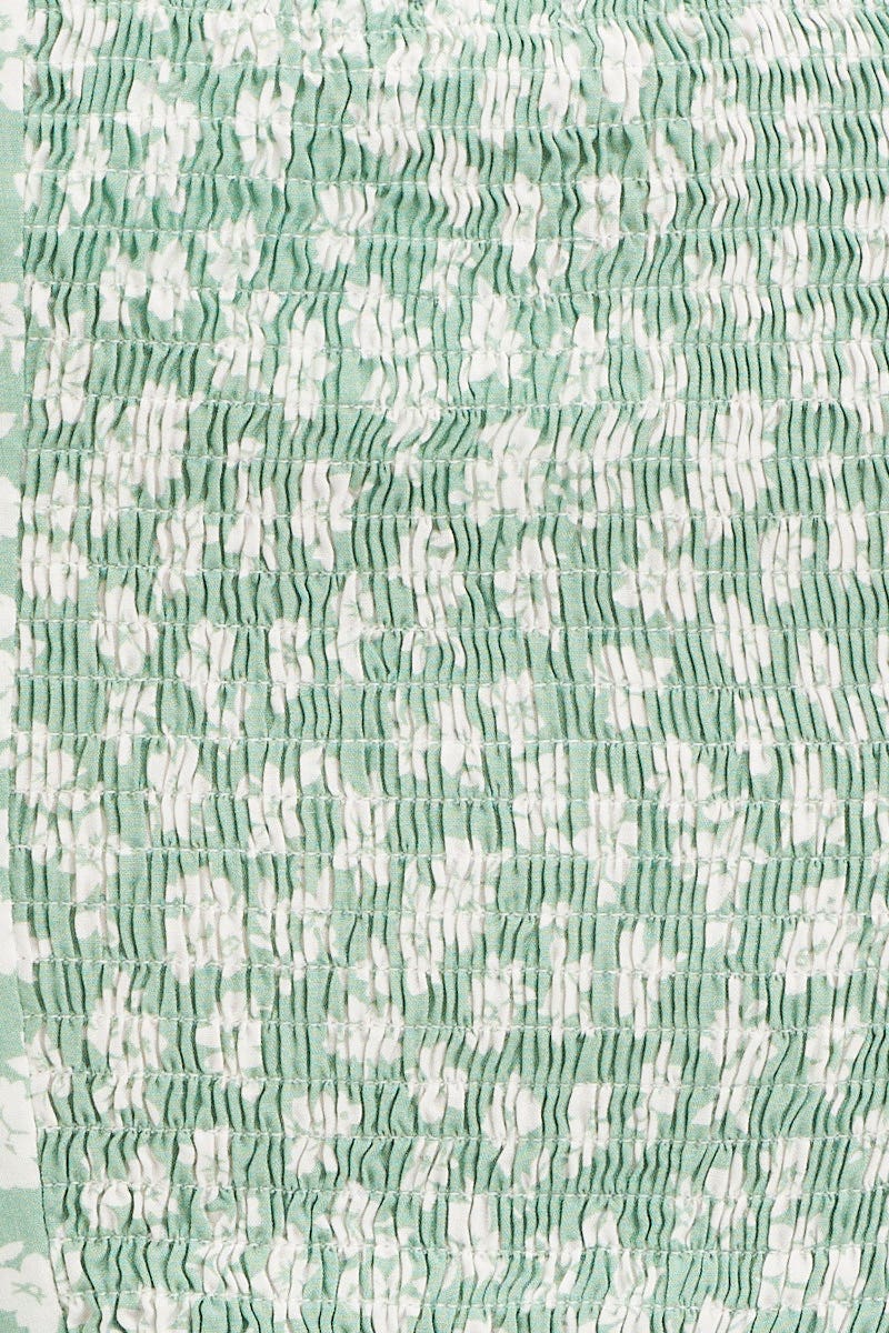 Print Off Shoulder Cropped Top