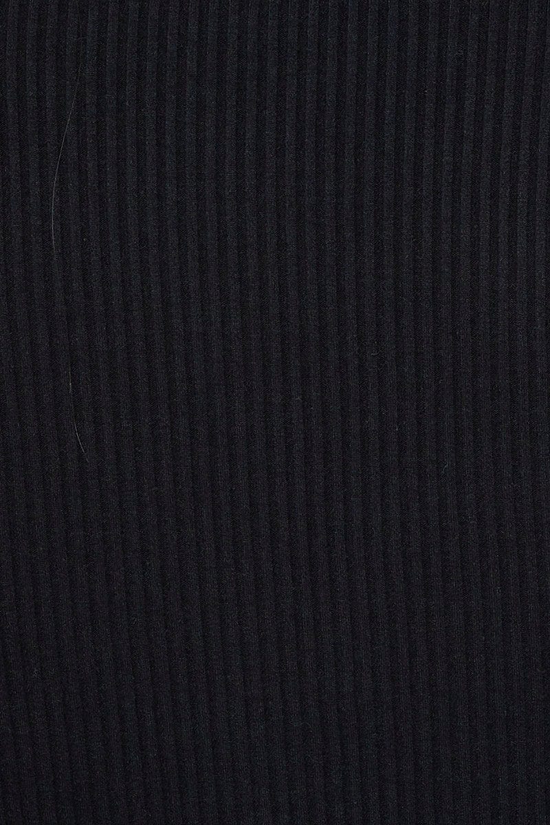 Black Corset Crop Top Long Sleeve