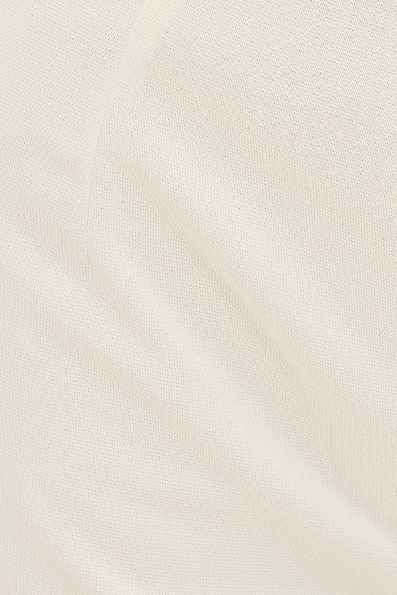 White Cropped Pant High Waisted