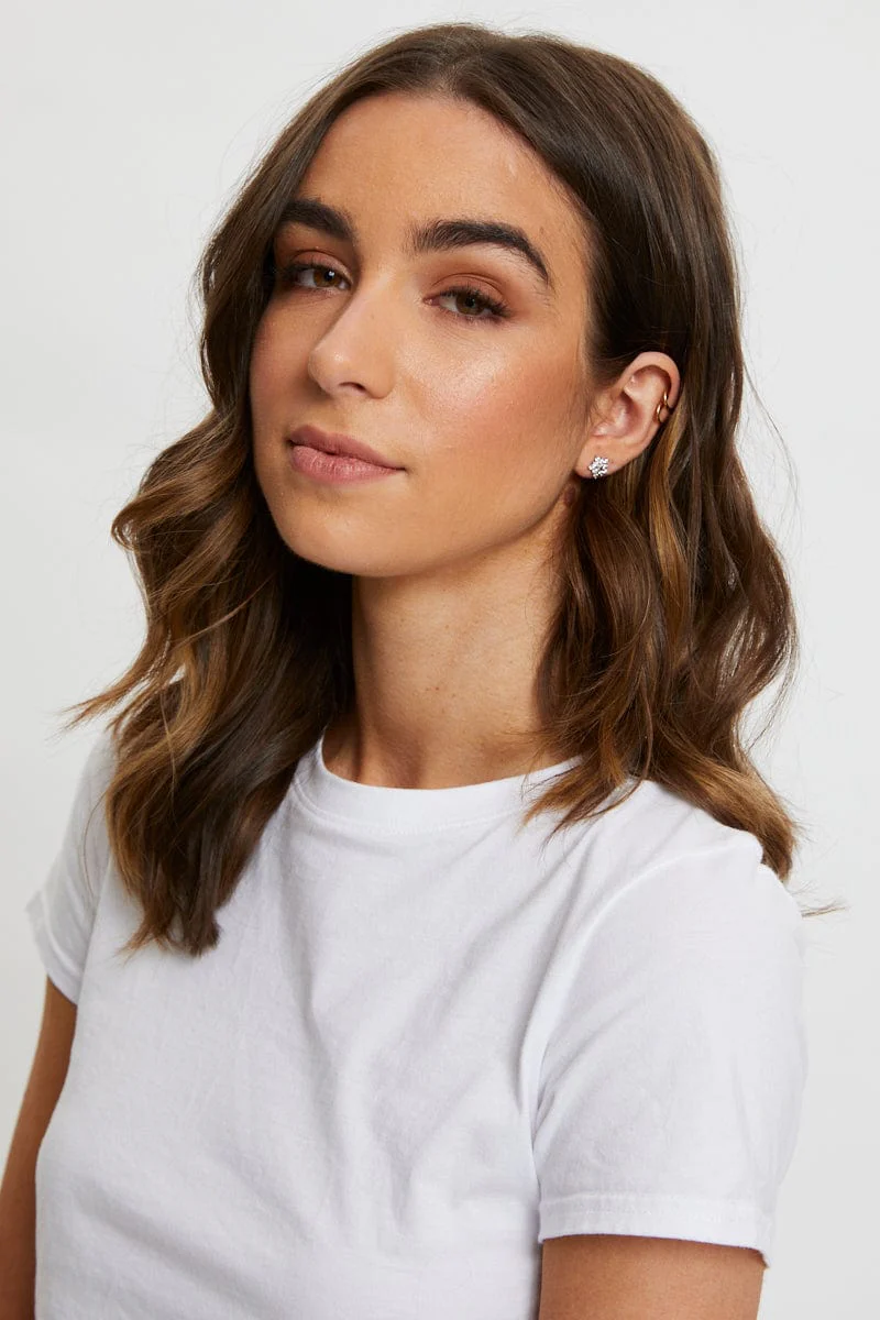 Metallic Star Stud Earring