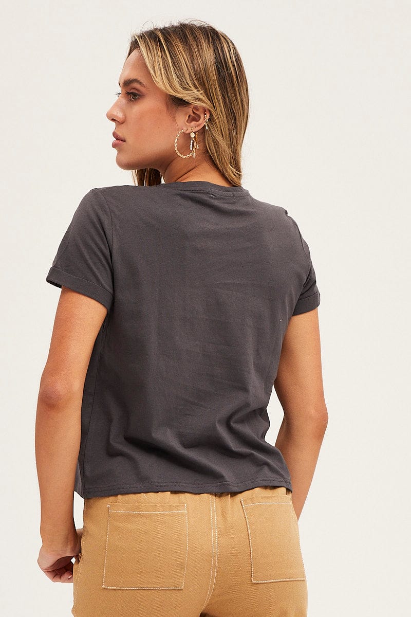 Grey Short Sleeve Graphic Tee