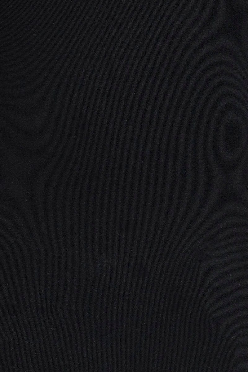 Black Top Long Sleeve Scoop Neck