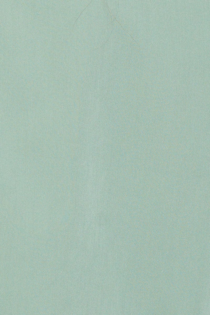 Green Crop Shirts Short Sleeve Collared