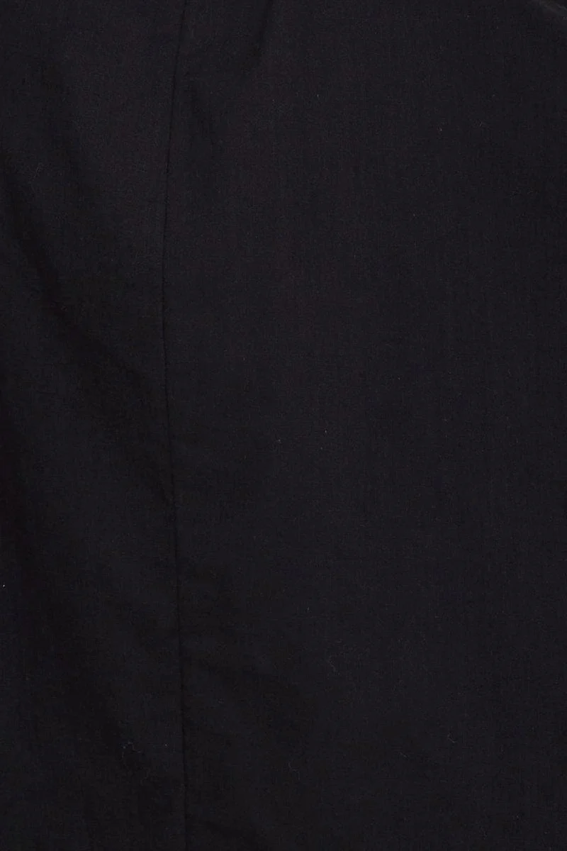Black Slip Dress Linen