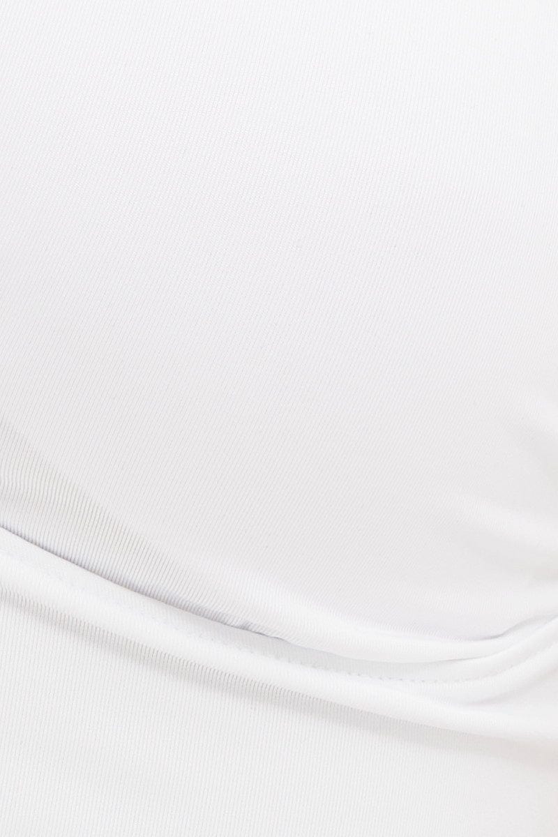 White Bralette Deep V Neck