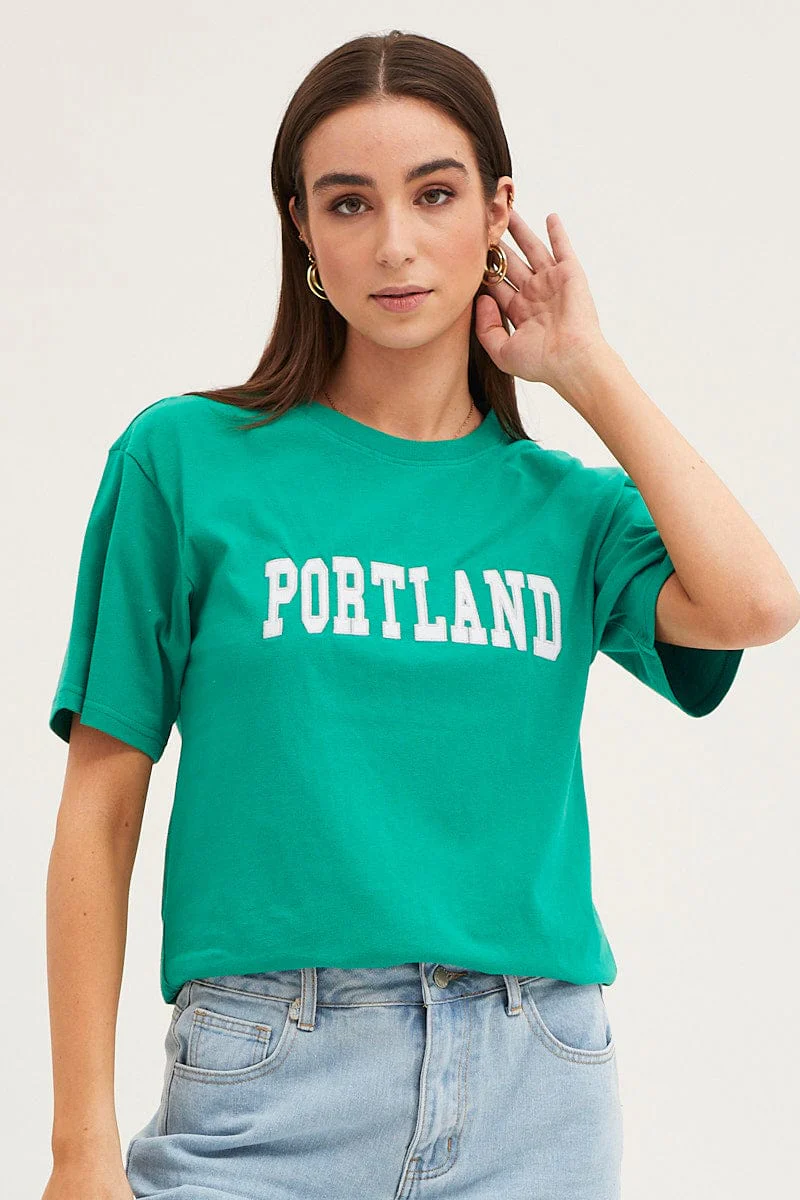 Green T Shirt Short Sleeve