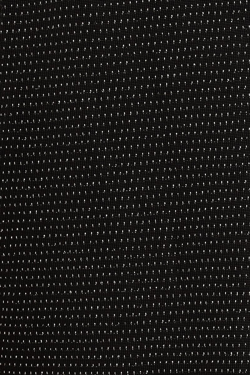 Black Diamonte Jersey V Neck Cami