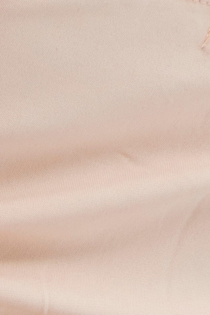 Beige Keyhole Bandeau Top Sweetheart