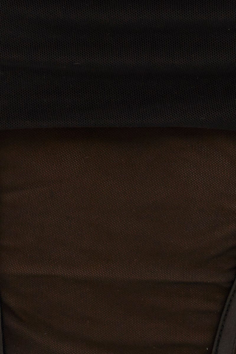 Black Mesh Sleeveless Cami Top