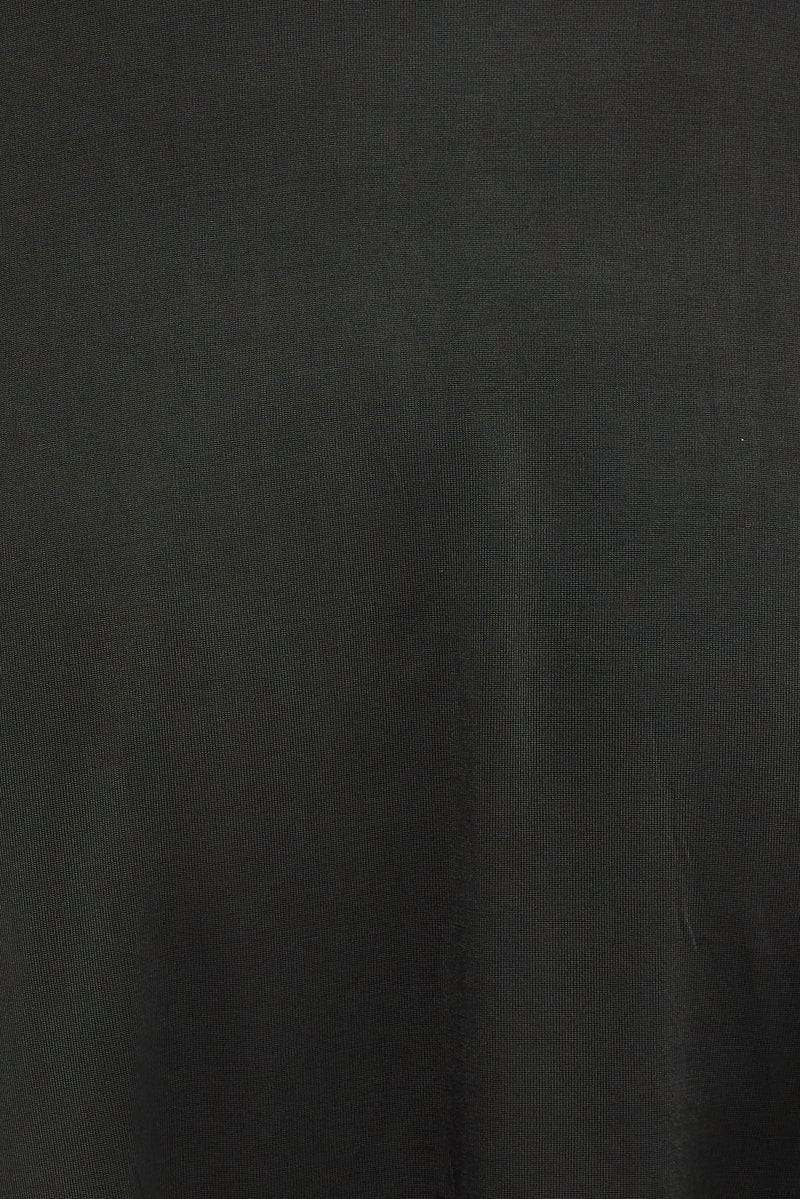 Black Rose Flower Dress Keyhole Strappy Swishy Dress