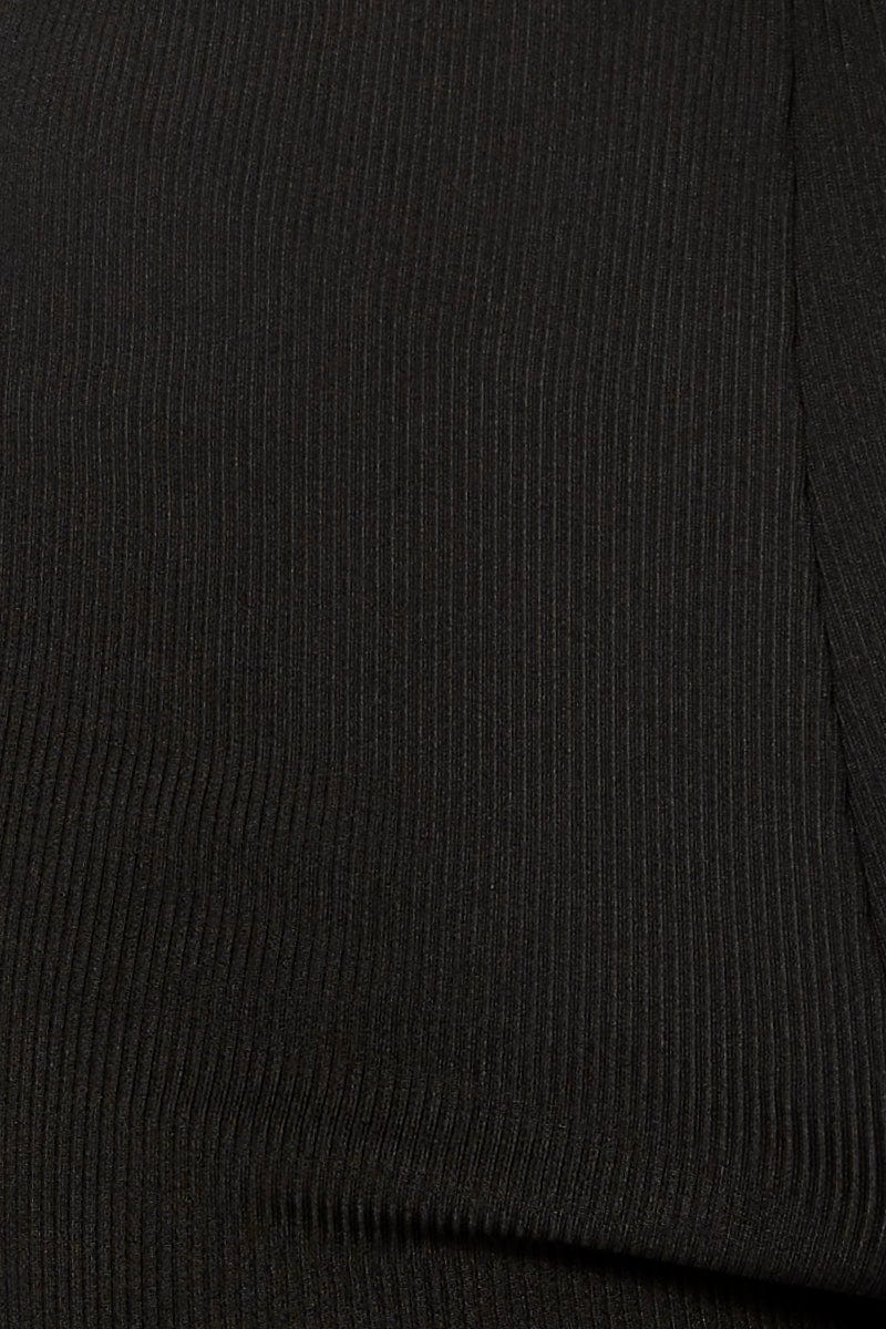 Black Jersey Pants Flare Leg