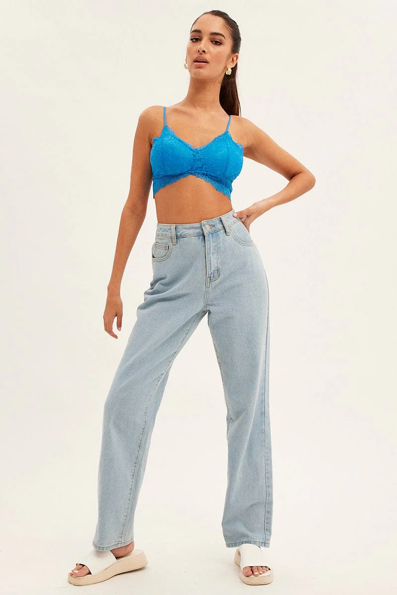 Blue Bralette Lace