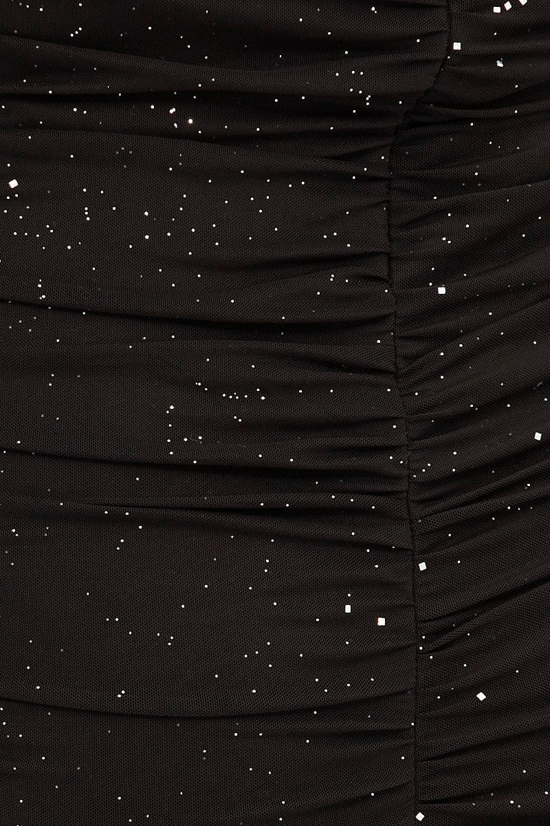 Black Long Sleeve Bodycon Mini Dress