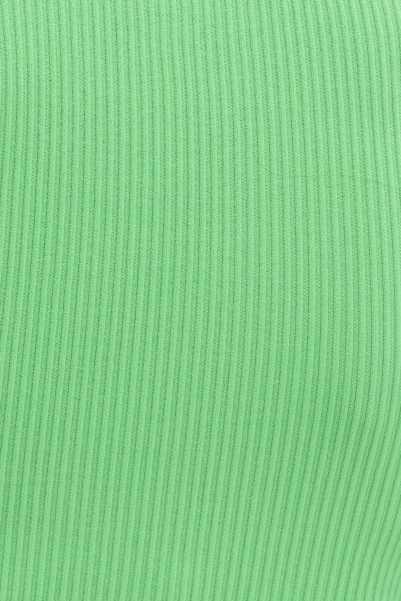Green Tank Top Crew Neck Seamless