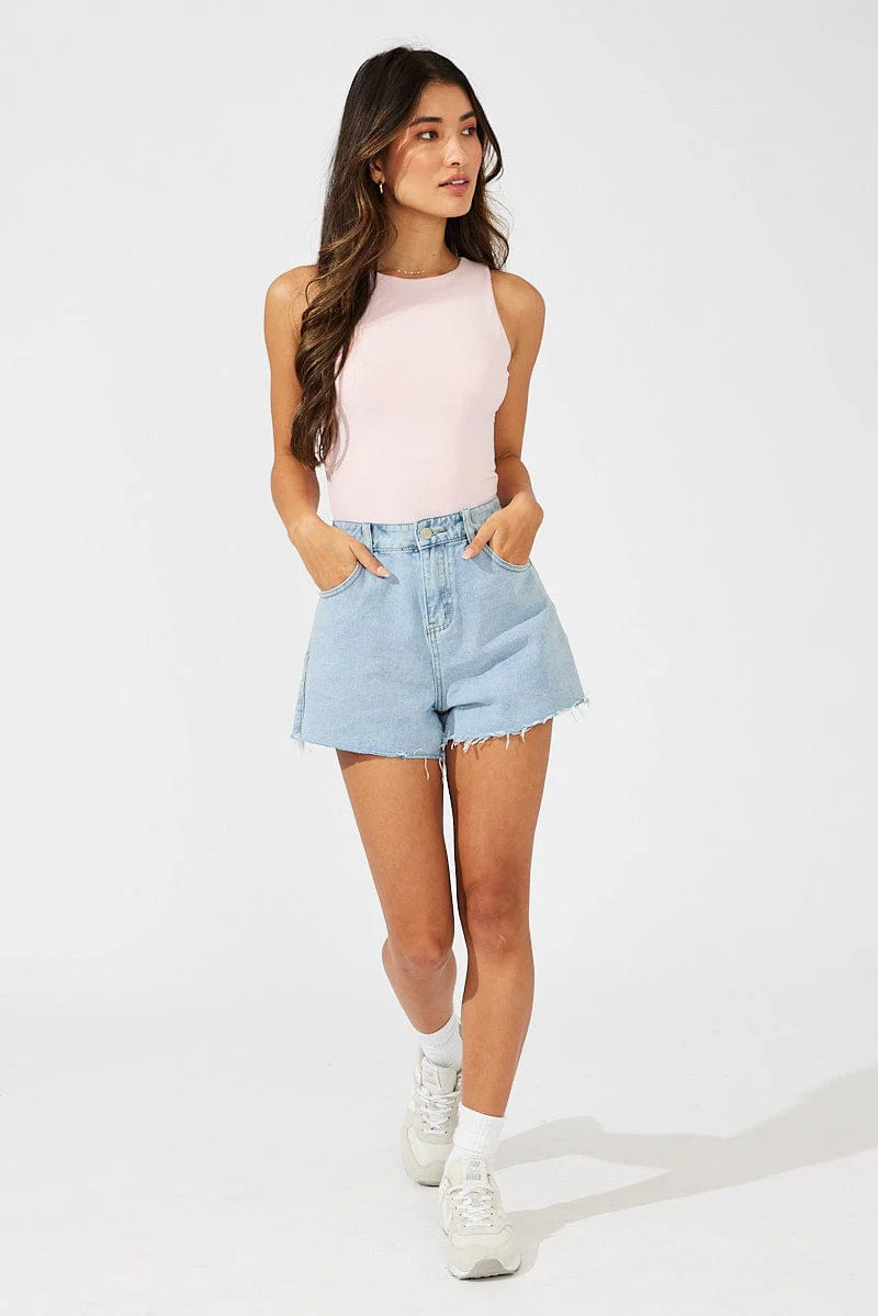 Pink Supersoft Bodysuit Sleeveless